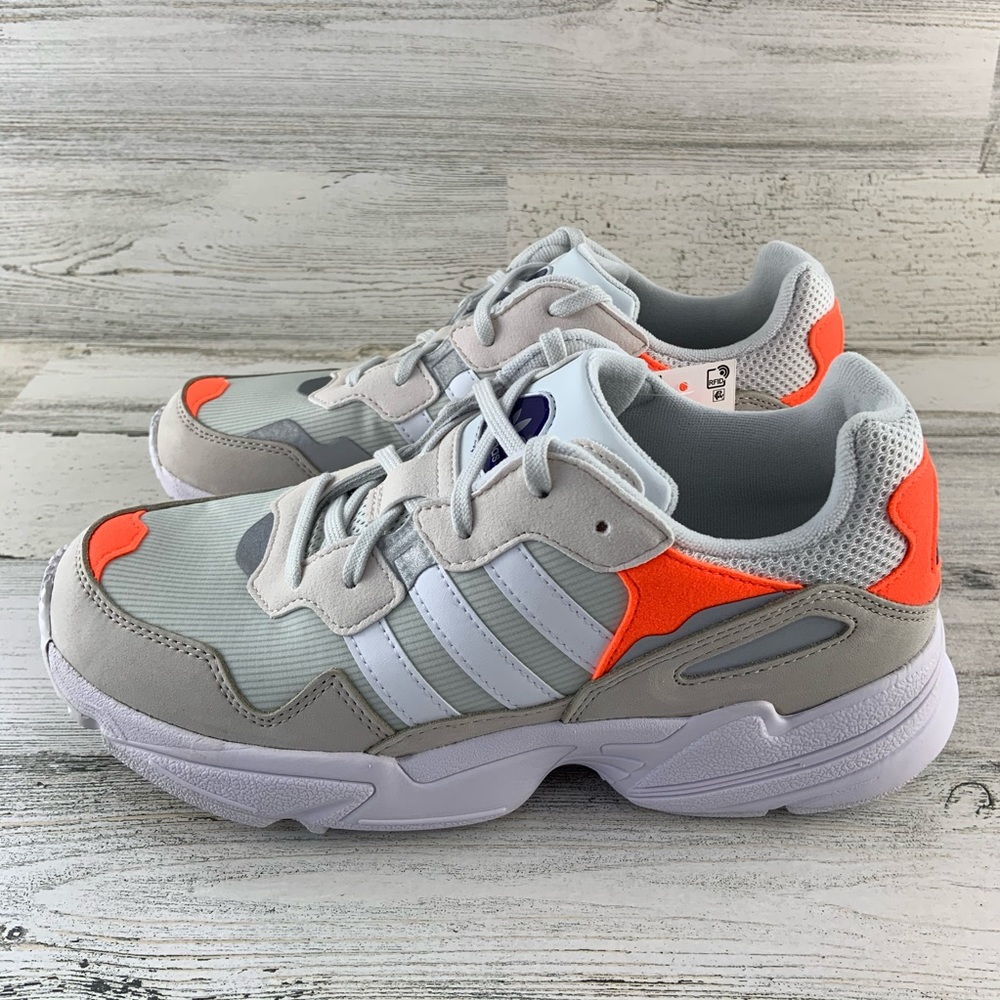 ADIDAS Yung-96 White Orange Sneakers NEW Youth 7 or Womens 8